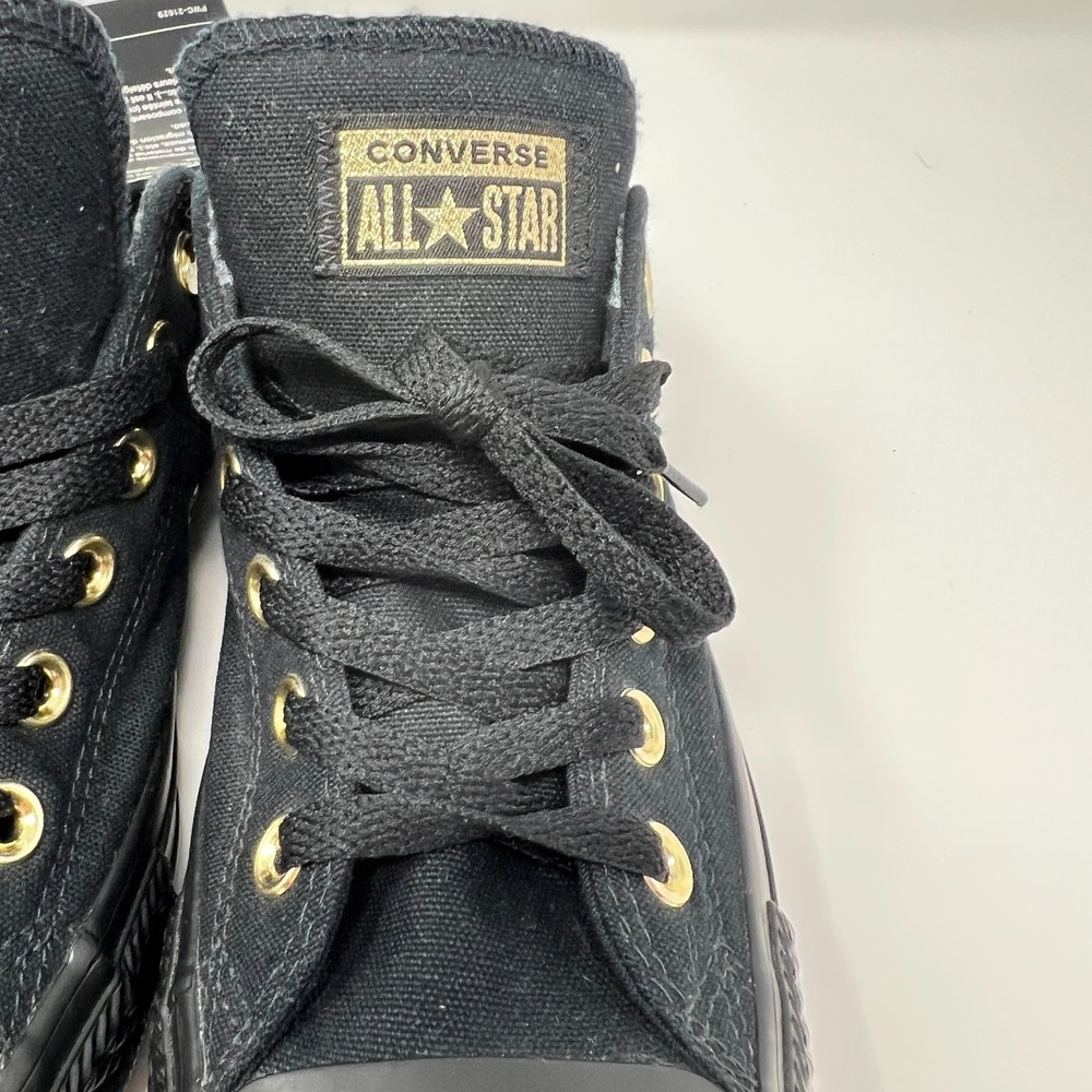 Converse CTAS Madison Low‎ Triple Black/Gold Women Size 8 "Black Mason" - Picture 7 of 10